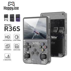 Žaidimų konsolė HappyJoe R36S 20000+ Games, 3.5" IPS Screen. Linux, USB, 128 GB