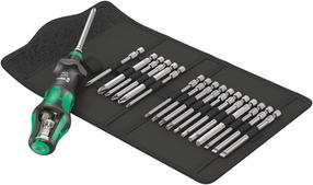Набор насадок Wera Turbo Screwdriver Handle & Bit Set 2240145, изолированный, 14.6 см