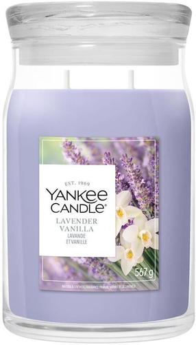 Свеча, ароматическая Yankee Candle Signature lavender vanilla, 65 - 80 час, 567 г, фиолетовый цв.