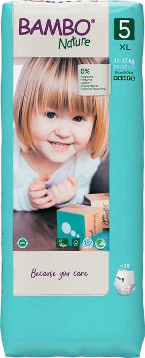 Подгузники Abena Nature Bambo, 5 размер, 11 - 17 кг, 38 шт.