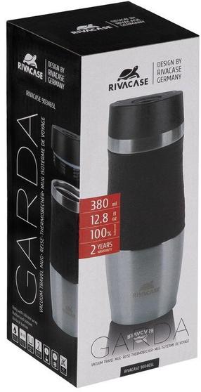 Termopuodelis Rivacase, 0.38 l, juoda sp./sidabro sp.
