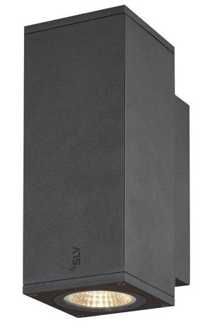 Sieninis lauko šviestuvas SLV Enola Square Up/Down S, 7W, LED, IP65, antracito sp., 7 cm x 18 cm