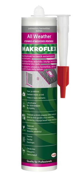 Клей-герметик Makroflex All Weather, 0.28 л, белый цв.