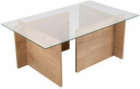 Kavos staliukas Nordure Vetrino, rusva, 65 cm x 105 cm x 40 cm