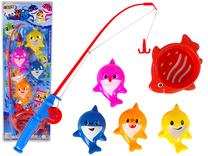 Vonios žaislų rinkinys, meškerė su žuvimi Lean Toys Fishing Game, įvairių spalvų