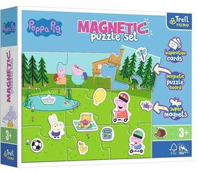 Magnetinė dėlionė Trefl Peppa Pig Magnetic Puzzle Set, įvairių spalvų, 9 vnt.