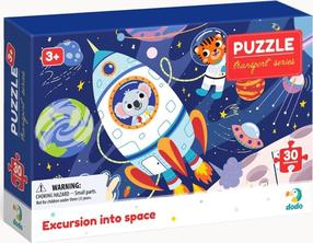 Puzle Dodo Excursion Into Space 446385, 20 cm x 27 cm, 30 gab., daudzkrāsaina