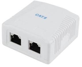 Соединение Gembird NCAC-2F6-01 CAT6 FTP, 60 x 60 мм, белый цв.