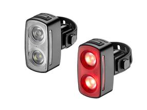 Dviračių žibintas Giant Recon HL 200 Set of 2 9626022, plastikas, balta sp./juoda sp./raudona sp., 2 vnt.