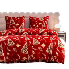 Patalynės užvalkalų komplektas PEKA-28, raudonas, 160 x 200 cm