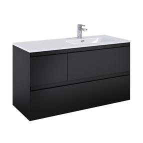 Vannas istabas skapis zem izlietnes Elita Split Right, matēta melna krās., 45.8 cm x 120 cm x 63.5 cm