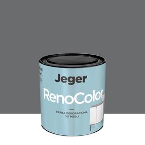 Краска, для мебели Jeger RenoColor Graphite, полуглянцевая, 0.45 l, серый цв.