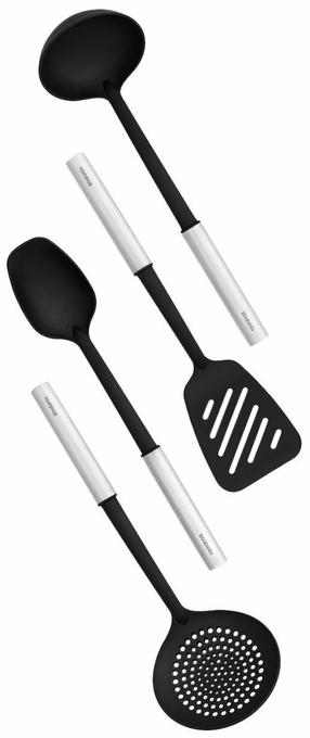 Virtuves piederumu komplekts Brabantia, 35 cm, sudraba krās./melna krās., 4 gab.