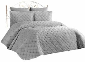 Lovatiesė, su pagalvių užvalkalais Mijolnir Dessert 773NVA1212, pilka sp., 250 cm x 260 cm