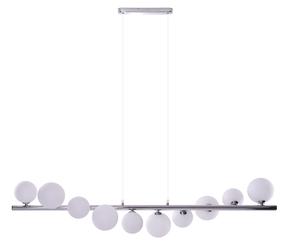 Šviestuvas kabinamas AZzardo Sybilla AZ2100, G9, 10 x 25 W, balta sp. / chromo sp., 120 cm