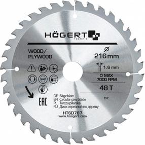 Zāģripa Högert HT6D787, 216 mm x 30 mm