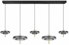Šviestuvas lubų Trio Keaton, LED, 2300 - 4000 °K, 5 x 50 W, aukso sp./balta sp. / juoda sp.