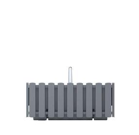 Balkoninis vazonas Prosperplast BOARDEE FENCYCASE W DDEF400W-405U, plastikinis, 38 cm x 18 cm, Ø 38 cm, pilka sp.