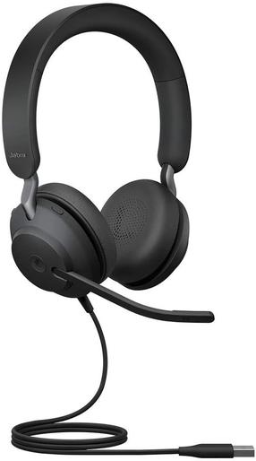 Vadu austiņas Jabra Evolve2, melna krās.