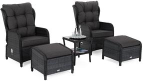 Aiamööbli komplekt Home & Garden Sofia, hall v./tumehall v., 2 istekohta