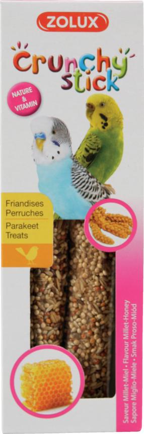 Lazdelės Zolux Crunchy Stick Millet/Honey 137123, universalus pašaras, 0.085 kg