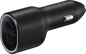Auto telefona lādētājs Samsung EP-L4020NBEGEU Dual, USB-C/USB-A, melna krās., 40 W