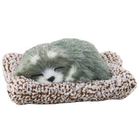 Rotaļlietu figūriņa, suns Lean Toys Plush Animal Sleeping Husky, pelēka krās.