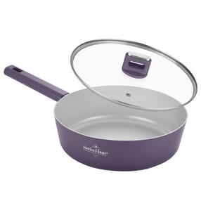 Cepšanas panna ar vāku Swiss Haus Saphire, Ø 24 cm, alumīnijs, Violeta krās.