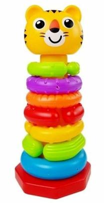 Edukacinė piramidė, tigras, 30 cm, įvairių spalvų