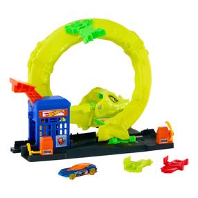Automobilių trasa Mattel Hot Wheels Speed Snap Snake Spiral Attack, įvairių spalvų