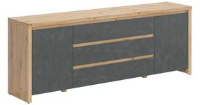 Televizoriaus spintelė Larios, artisan oak sp./matera sp., 40 cm x 190 cm x 71 cm