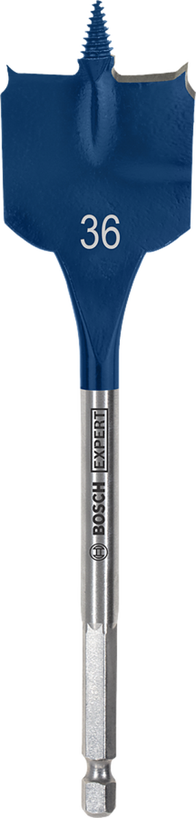 Plunksninis medienos grąžtas Bosch Expert 2608900328, medienai, plunksninis, hex 1/4, 36 mm x 15.2 cm