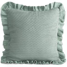 Наволочка для декоративной подушки Muslin JA214-02, мятный (mint) цв., 45 см x 45 см