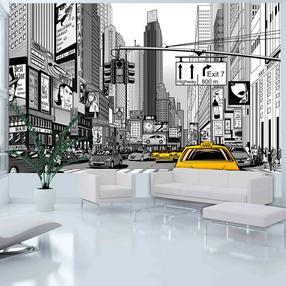 Fototapetas Artgeist Yellow Cabs In Nyc, 270 cm x 270 cm