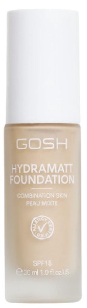Šķidrā grima bāze Gosh Hydramatt, SPF 15, very light krās., 002y, 30 ml