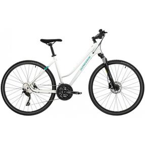 Velosipēds hibrīds Kross Evado 7.0, 28 ", L rāmis, balts krās./tirkīza krās.