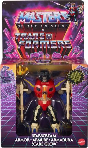 Žaislinė figūrėlė, su priedais Mattel Masters Of The Universe Transformers Starscream JGT19, 14 cm, juoda sp./raudona sp./violetinė sp.