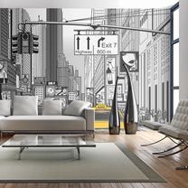 Fototapetas Artgeist Yellow Cabs In Nyc, 270 cm x 270 cm