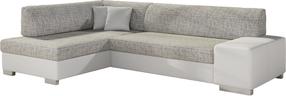 Kampinė sofa Fabio Berlin 01, Soft 17, balta sp./pilka sp., kairinė, 167 x 268 cm x 73 cm