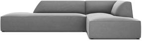 Kampinė sofa Micadoni Home Ruby Modular 4 Seats, pilka sp., dešininė, 273 x 180 cm x 69 cm