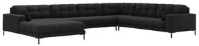 Kampinė sofa Micadoni Mamaia Structured, tamsiai pilka sp., dešininė, 327 x 256 cm x 75 cm
