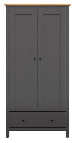 Шкаф Hesen S515-SZF2D1S/20/10-GF/DASN, дубовый цв./графитовый цв., 101 см x 57 см x 203 см