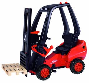  Žaislinis krautuvas BIG Linde Forklift, juoda/oranžinė