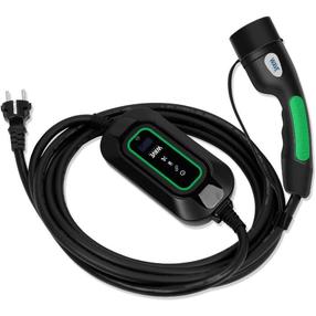 Elektromobilių įkrovimo laidas Wave, type 2, 5 m, 3.7 kW, juoda sp./žalia sp.