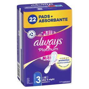 Hügieenisidemed Always Platinum Size 3 Day & Night, 22 tk