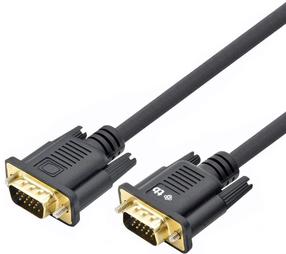 Vads TB VGA / VGA HD D-Sub 15-pin male, HD D-Sub 15-pin male, 1.8 m, melna krās.