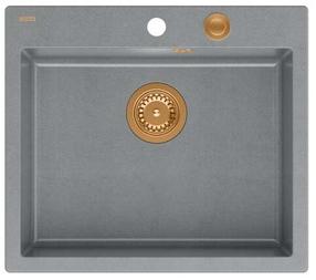 Köögivalamu Quadron Morgan 110, graniit, 57 cm x 50 cm x 22 cm, hõbe v./vask v.