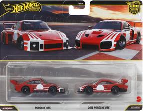  Mänguautode komplekt Mattel Hot Wheels Car Culture Porsche 935 JHW51, 1:64, valge v./punane v.