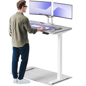Arvutilaud reguleeritava kõrgusega Desktronic HomeOne, 120 cm x 60 cm, 72 - 119 cm, valge v./hall v.