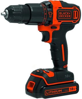 Smūginis gręžtuvas su akumuliatoriumi Black & Decker BDCHD18K1B2-QW, 18 V, 2 Ah